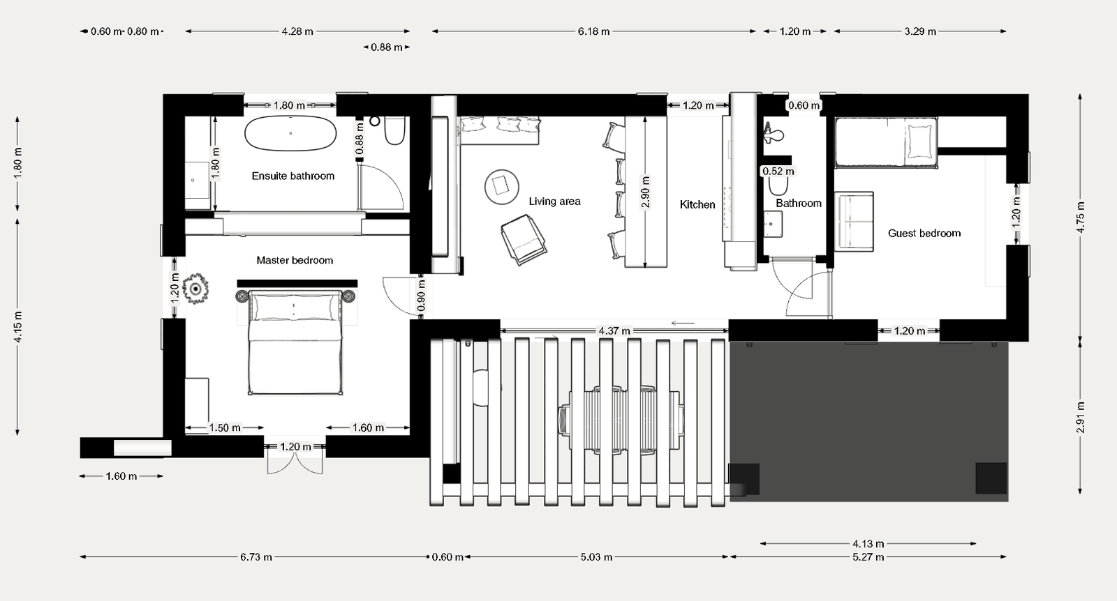 Plattegrond van de nieuwe indeling